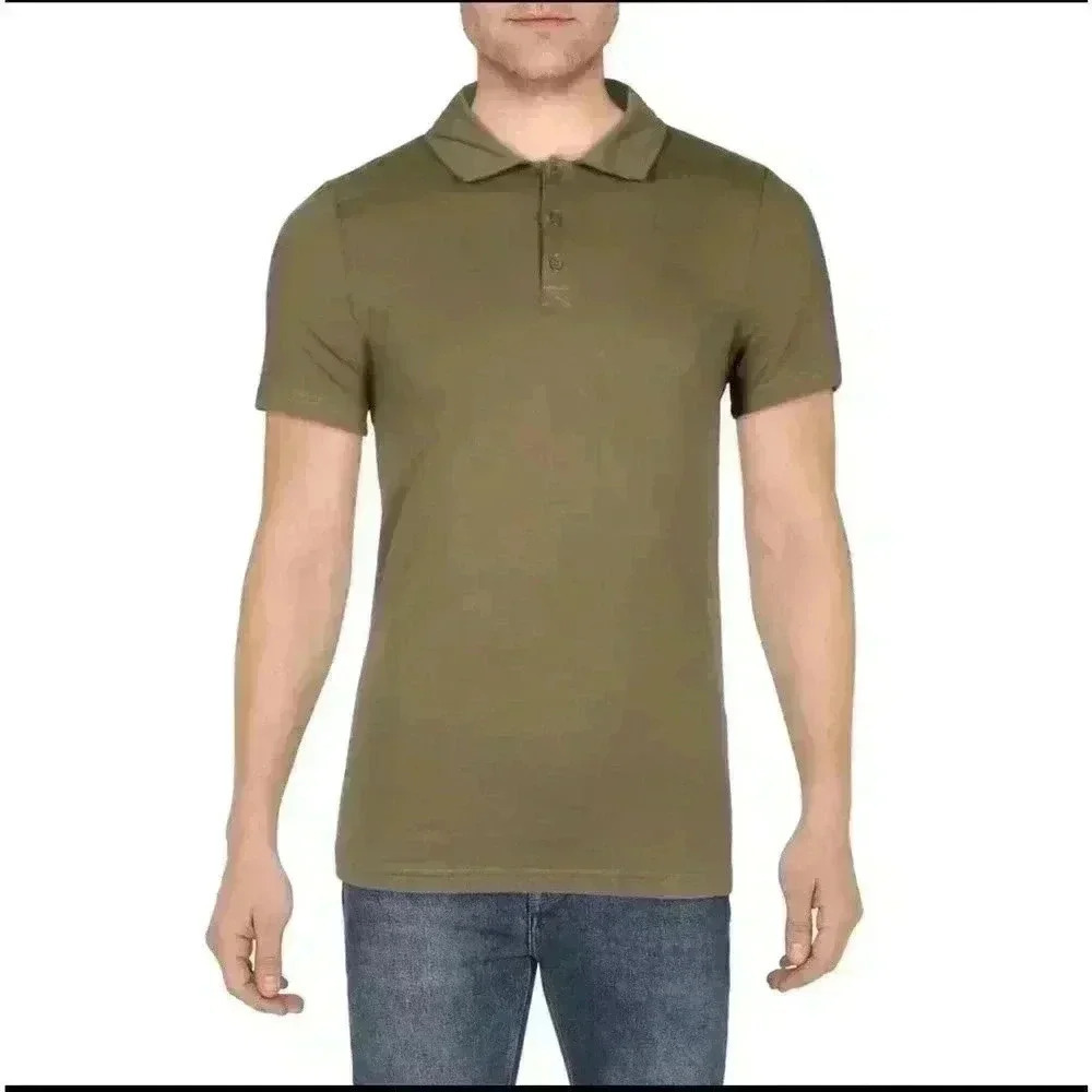 And Now This Men's Olive Green‎ Core Polo Shirt, Medium